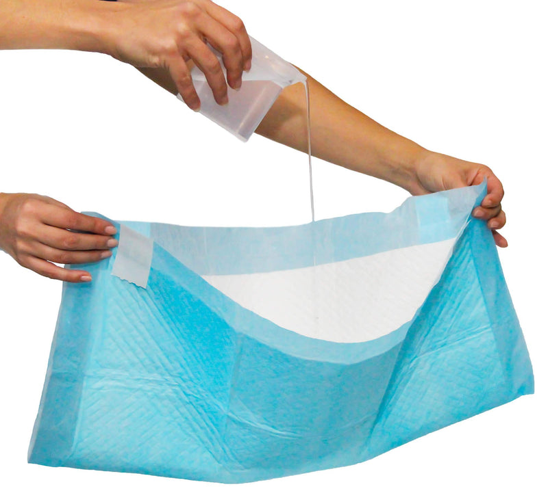 Set 80 Tappetini Assorbenti Profumo Neutro 60x60 cm in Poliestere Bianco/Azzurro