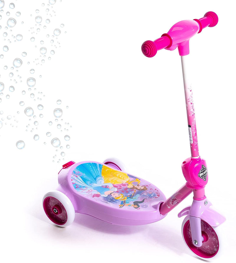 Monopattino Elettrico a Batteria 3 Ruote per Bambini Sparabolle con Licenza Disney Princess
