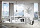 Tavolo Allungabile 120/224x90x77 cm Roxell Bianco Frassino  