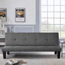Divano Letto Clic Clac 166x76x71 cm in Tessuto Grigio Scuro