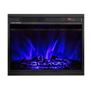 Camino Elettrico da Incasso 47x58,4x18 cm Effetto Fiamma 1500W Lorance Nero