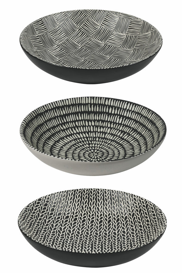 prezzo Set 6 Salatschüsseln aus Porzellan Tribal Dekoration Ø24 cm Villa d'Este Home Tivoli Timbuktu