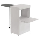 Mobile Asse da Stiro a Scomparsa Salvaspazio Richiudibile 55x38x90,5 cm In MDF Bianco Frassino