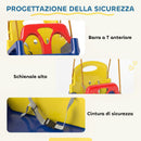 Altalena per Bambini da Giardino 3 in 1 con Corde Regolabili 42x33x120-180 cm in PP e PE Blu      