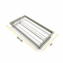 Kit Cassetto Portascarpe e Telaio per Armadio 900 mm in Alluminio e Plastica Emuca Grigio Pietra