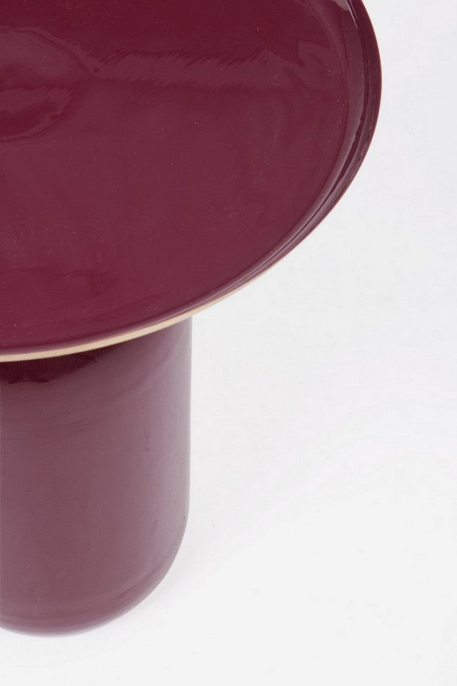 Tavolino Nalima Burgundy D40.5 Rotondo in Metallo