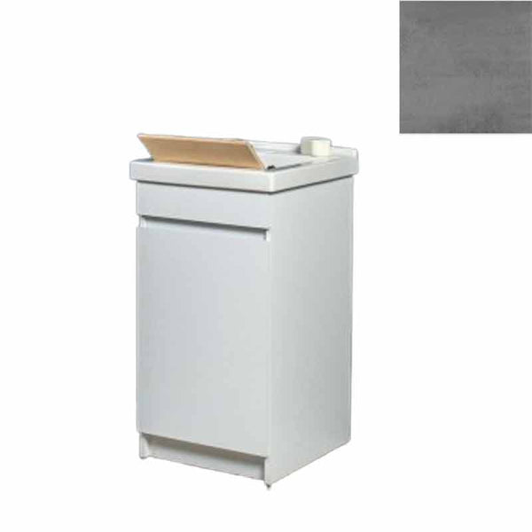 Mobile Lavatoio in Ceramica 1 Anta con Strofinatoio in Legno Massello 45x50x86A cm Grigio Cemento online