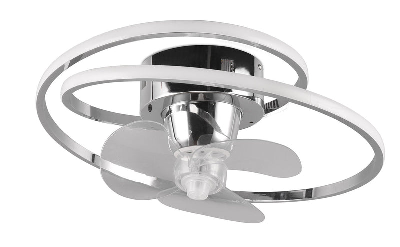 Plafoniera con Ventilatore da Interno a LED Ø50 cm Plastica Cromo