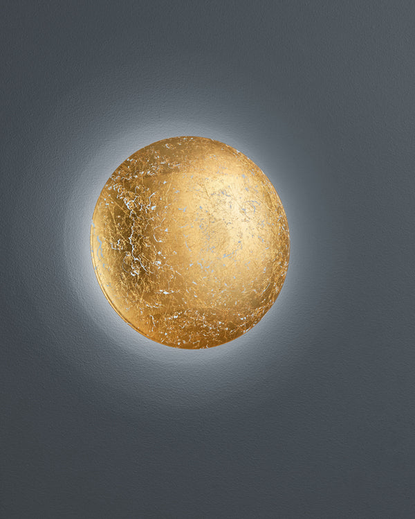 LED-Innenwandleuchte aus goldfarbenem Metall online