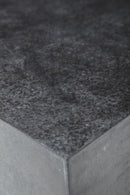 Tavolino da Salotto 80x80xH28 cm in Pietra fossile Nanay Nero