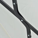 Ombrellone Semicircolare 200x190x240 cm Tettuccio Anti UV Crema   