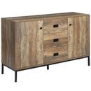 Credenza 120x39,5x77 cm in Truciolato e Metallo Marrone