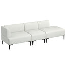 Divano 3 Posti Modulabile 250x75x70 cm in Tessuto Crema