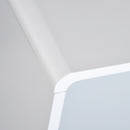 Comodino 1 Cassetto 1 Ripiano 40x38x58 cm in Legno  Bianco e Grigio