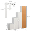 Mobile Ingresso 38,6x37x180 cm in Truciolato e MDF Bianco