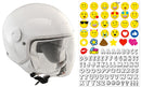 Casco Demi-Jet per Bambini Visiera Lunga CGM Magic Smile 205S Bianco YS - (49-50 cm)