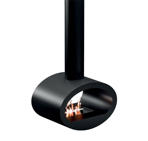 sconto Camino a Bioetanolo Sospeso 60x40x190 cm 2000W 1,5L Cervinia Nero
