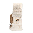 Casetta in Resina bianco con Led e gnomi cm 40x23xh44