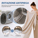 Mini Asciugatrice ad Aria 2,5 kg 48x40x56 cm con Timer e Programma Smart in Acciaio Inox Argento      