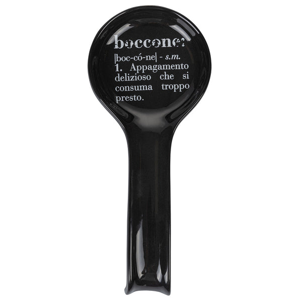 Löffelablage "Boccone" 28x12x3 cm aus Keramik Villa D'este Home Tivoli Schwarz online