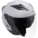 Casco Demi-Jet per Scooter Visiera Lunga SKA-P 1 PH Bolt Silver Metal 