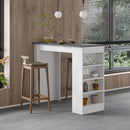 Tavolo da Pranzo Penisola 117x54x101,8 cm in MDF Swallow Bianco e Antracite