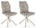 Set 2 Sedie 50x66x94h cm Kepler Pu Tortora