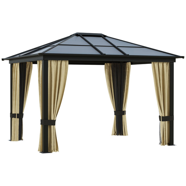 Gazebo da Giardino 3x3.6x2.65m in Alluminio e Policarbonato Tendone Lusso sconto