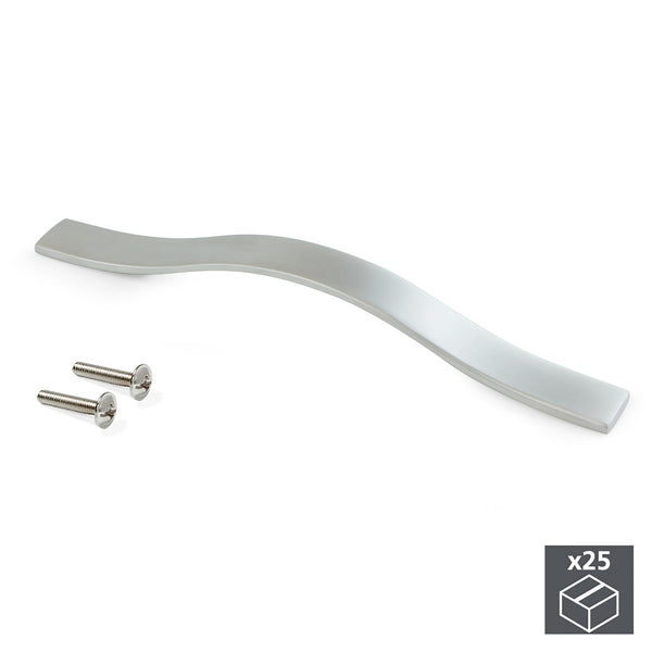 Emuca Möbelgriffe Interaxis 128 mm Zamak Matt Chrom 25 Stück acquista