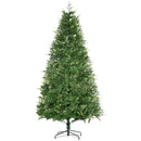Albero di Natale Artificiale H228 cm 2056 Rami Decorato con Base in Metallo Verde