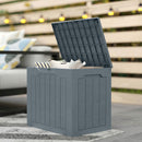 Baule da Giardino Impermeabile 56x41x50 cm con Maniglie in PP Grigio Chiaro      