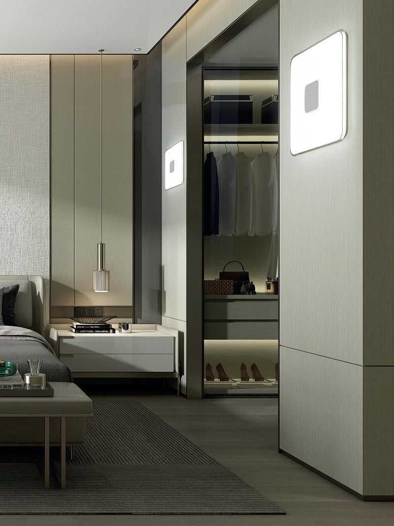 Plafoniera Quadrata a LED da Interno 30W Dimmerabile con Telecomando Sovil Bianca