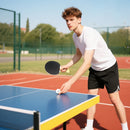 Set 4 Racchette Ping Pong con 8 Palline Base in Legno Ingegnerizzato con Borsa di Trasporto Nero e Rosso  