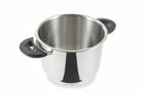 Pentola Antiaderente in Acciaio Inox Ø24cm Triplo Fondo 2 Manici Soriani Mia