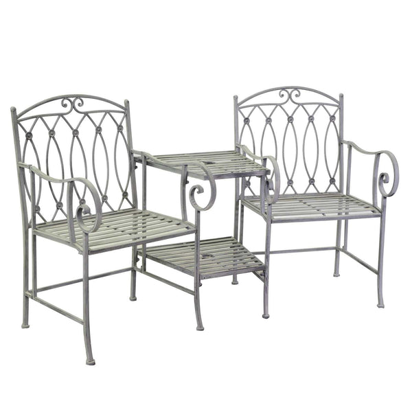 prezzo Panchina da Giardino 155x68,5xh91,5 cm in Metallo Ragusa Grigio