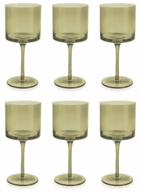 Set 6 Glaskelche Ø8,2x20 cm Villa d'Este Home Tivoli Cala Jondal Gelb online