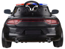Macchina Elettrica Polizia per Bambini 12V Babyfun Police Nera