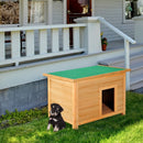 Cuccia per Cani Impermeabile da Esterno in Legno di Abete 85x58x58 cm 