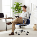 Sedia Poltrona Direzionale da Ufficio in Similpelle Tosini Dallas Blu