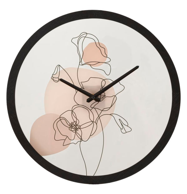 online Orologio da Muro Flower 2 Ø 40x3,5 cm in Ferro e Vetro