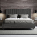 Letto Matrimoniale Francese Agueda Grigio Varie Misure