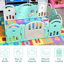 Box Recinto Attività per Bambini 162x122x63 cm  Grigio e Azzurro