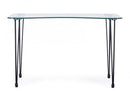 Scrivania Rondò 120x60 in Vetro Nero