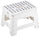 Klapphocker 30x22x22 cm aus weißem Polypropylen