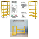 Scaffale in Metallo 5 Ripiani 100x40x187 cm  Ettore Giallo