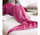 Coperta in Acrilico 180x100 cm Coda di Sirena Fucsia