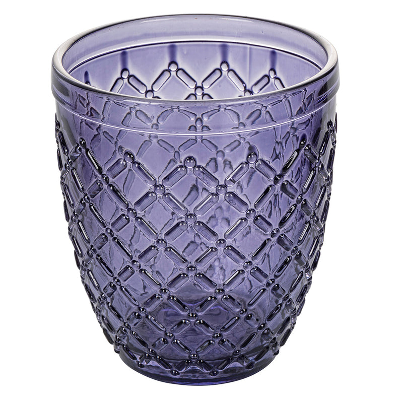 Set 6 Bicchieri Acqua Castle Provence in Vetro VdE Tivoli 1996 Viola