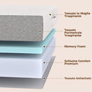 Materasso Pieghevole in Memory Foam 120x195x10 cm con Rivestimento Lavabile Grigio      