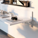 Lotto di 4 Staffe Pieghevole per Mensola L 400 Verniciato Bianco Acciaio Emuca