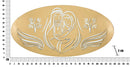 Pannello Nativity Oro 120x2x60 cm in Ferro MDF e Specchio Oro